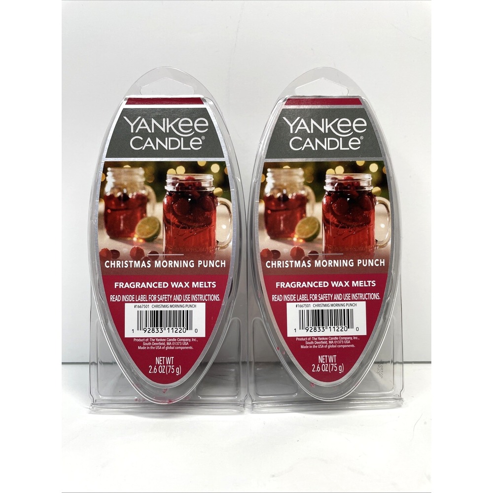Yankee Candle Christmas Morning Punch Fragranced Wax Melts 2.6oz 6-Pack Lot of 2